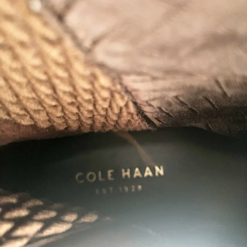 COLE HAAN Rockland Brown Leather Knee-High Riding Boots Womens 7